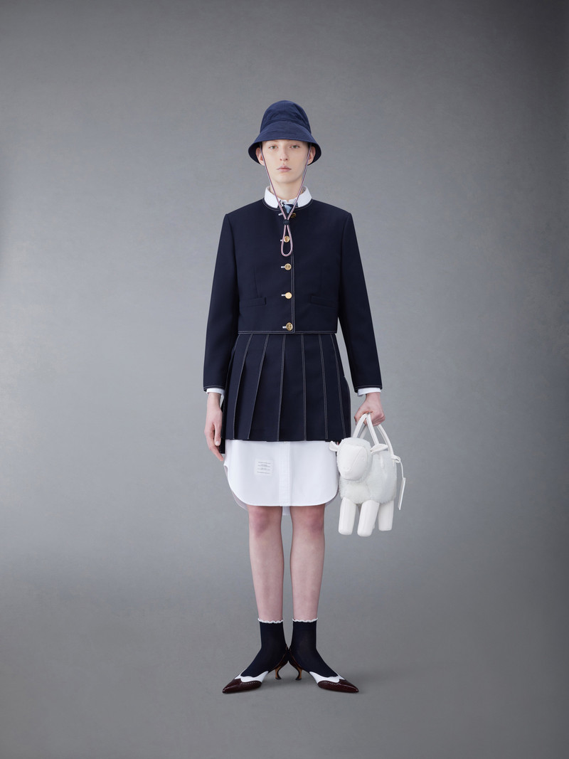 striped pleated wool miniskirt 4