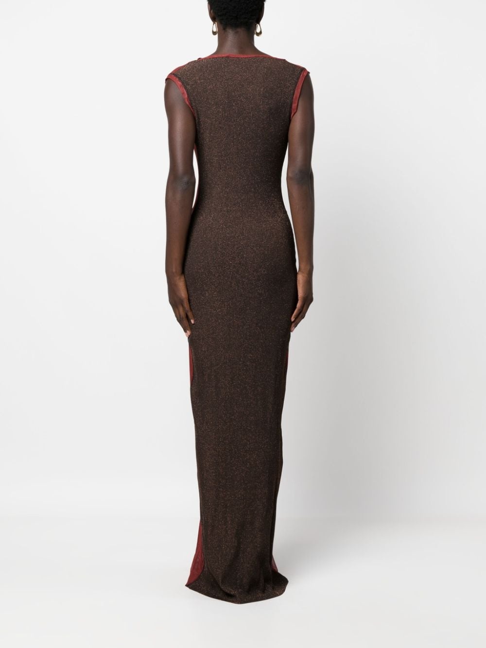 graphic-print panelled dress - 4