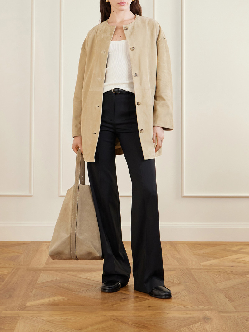 Loulou de Saison Waren Paneled Suede Jacket outlook