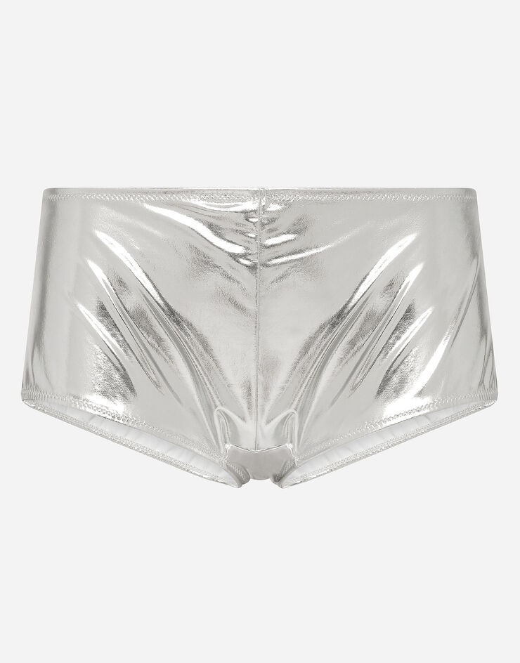 Coated stretch jersey high-waisted panties - 1