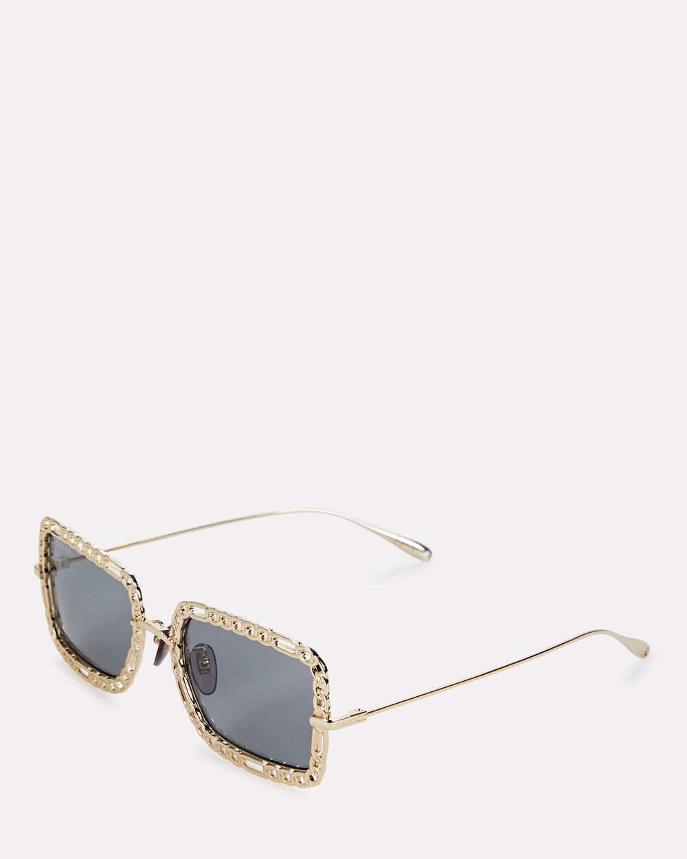 Rectangle Chain-Embellished Sunglasses - 3