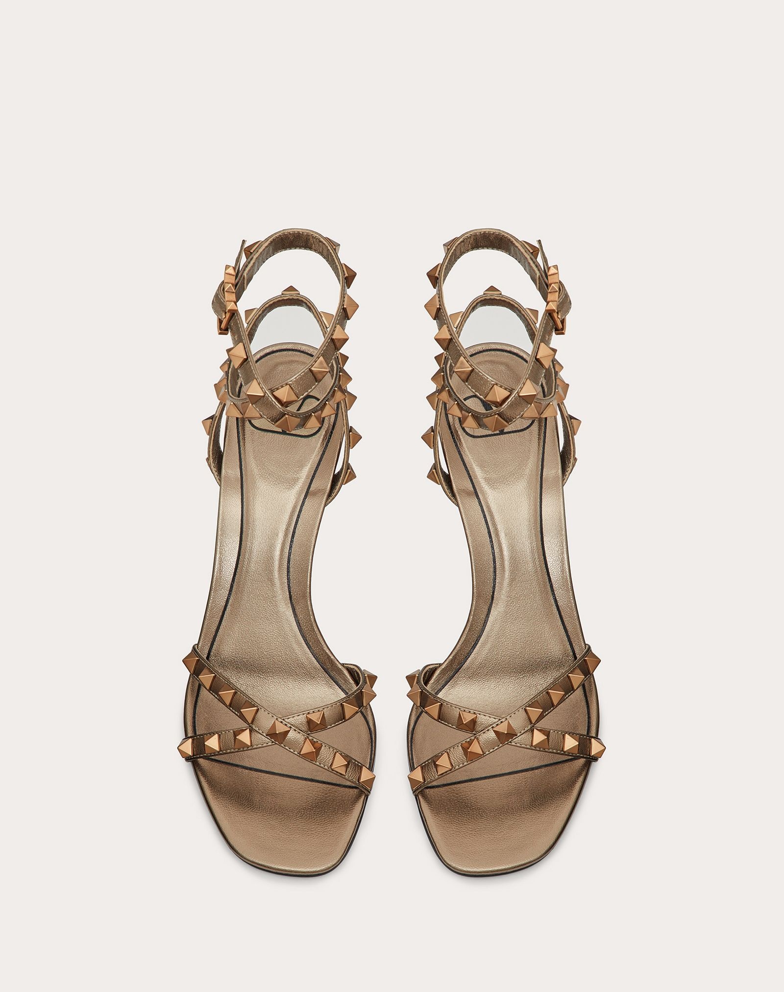 Rockstud Flair Laminated Nappa Sandal 85 mm - 4