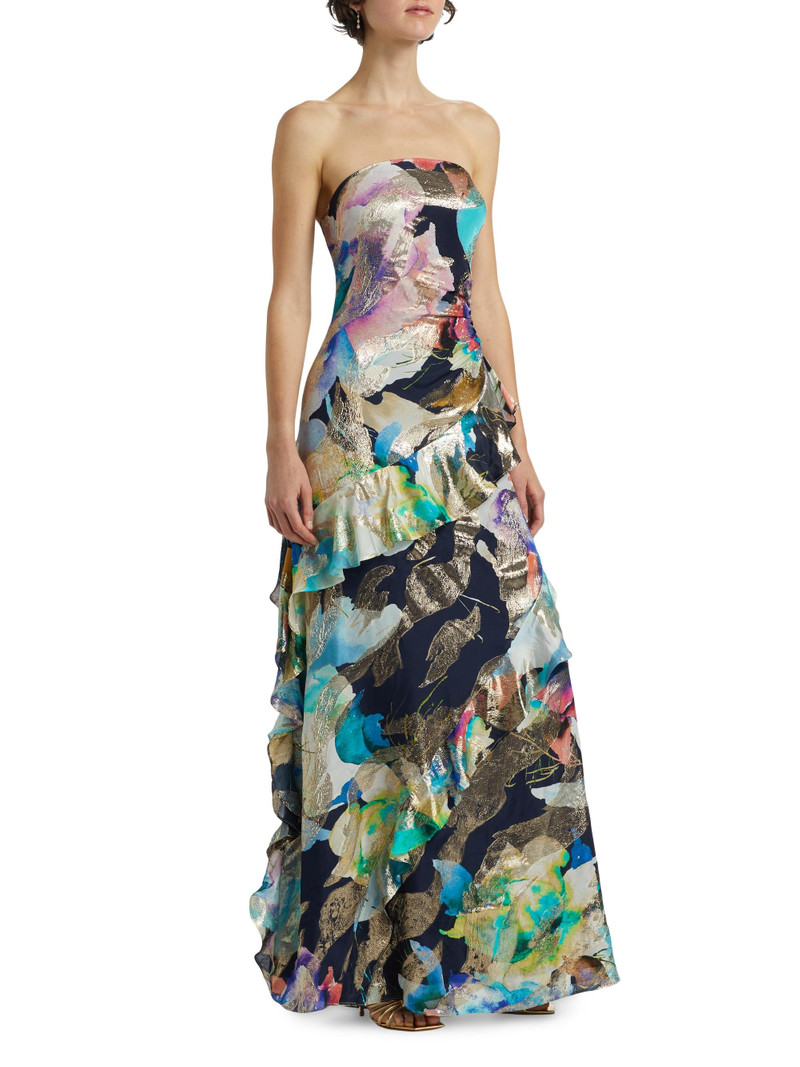 Women's Dominika Strapless Gown - Spring Navy Marble 4