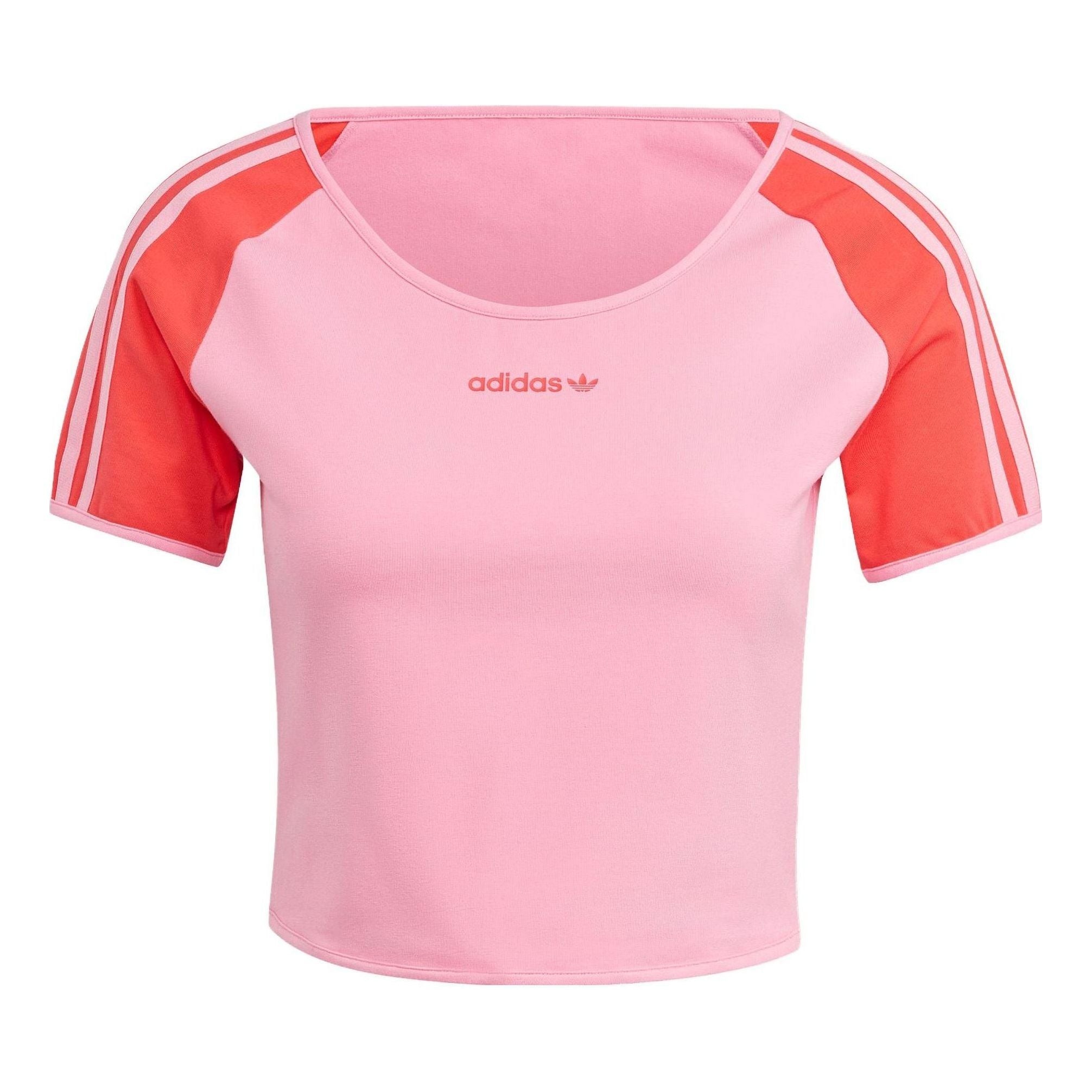 (WMNS) adidas originals Island Club Short T-Shirt 'Pink' IT8153 - 1