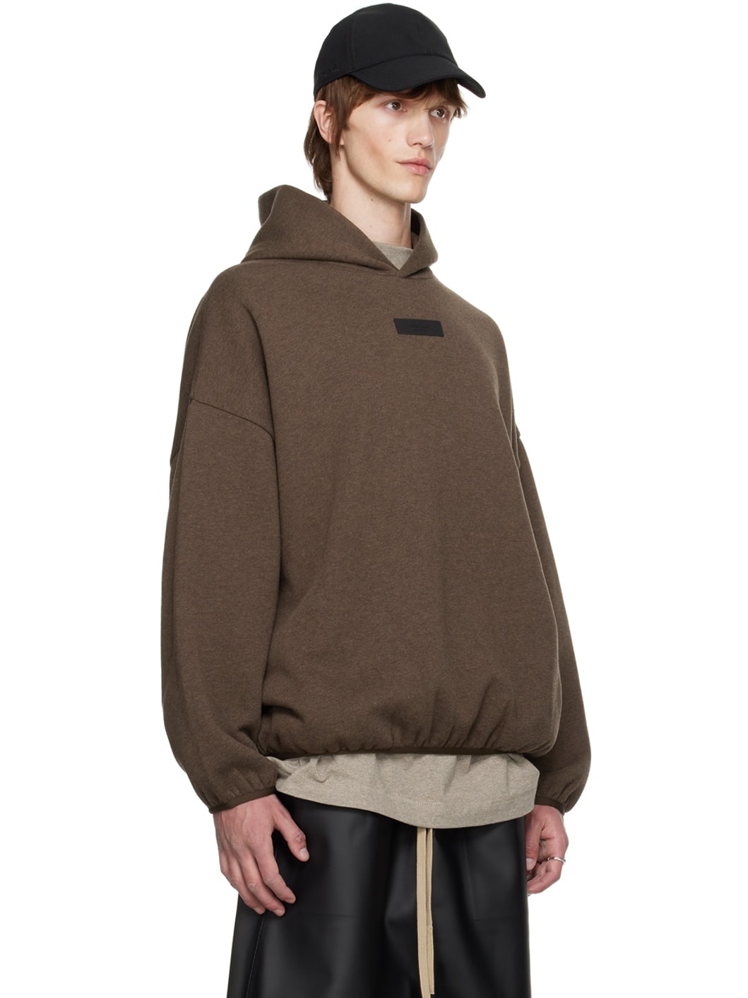 Brown Elasticized Hoodie - 2