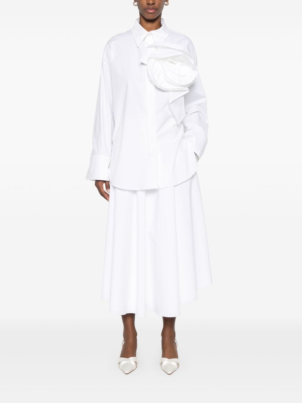 poplin midi skirt - 2
