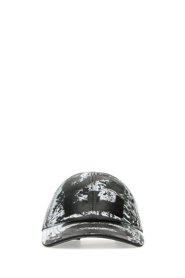 Printed leather baseball cap - 1