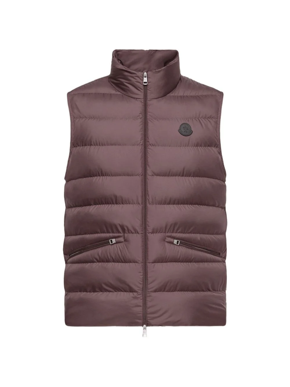 logo-patch zipped gilet - 1