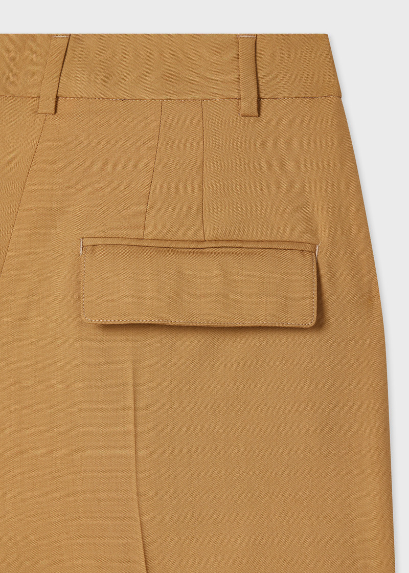 Women's Tan Wool Hopsack Suit 6