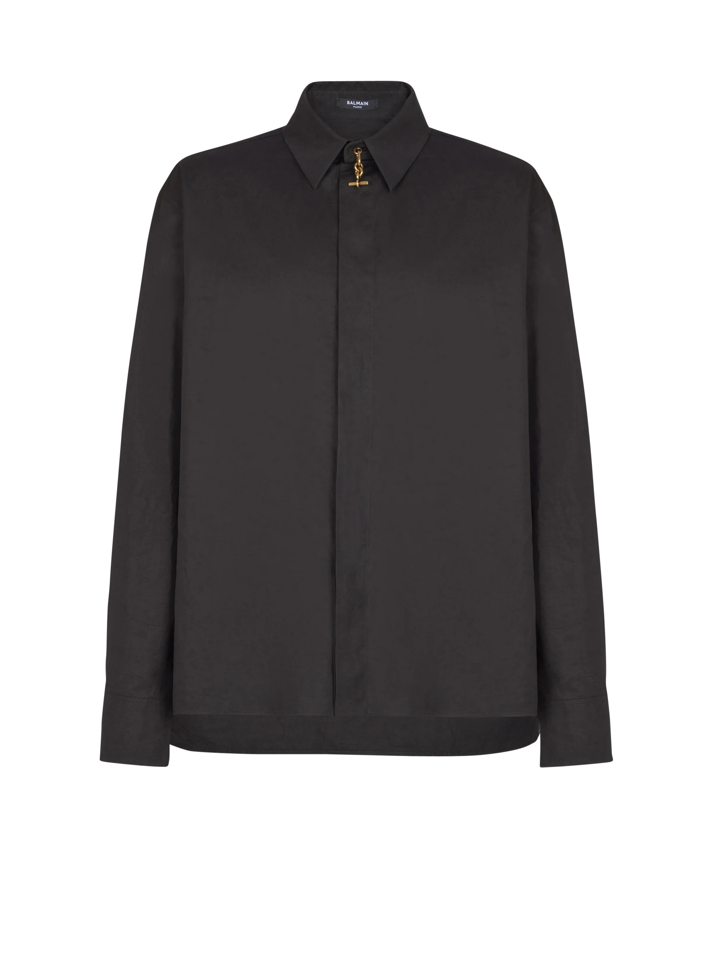 Asymmetric poplin shirt - 1