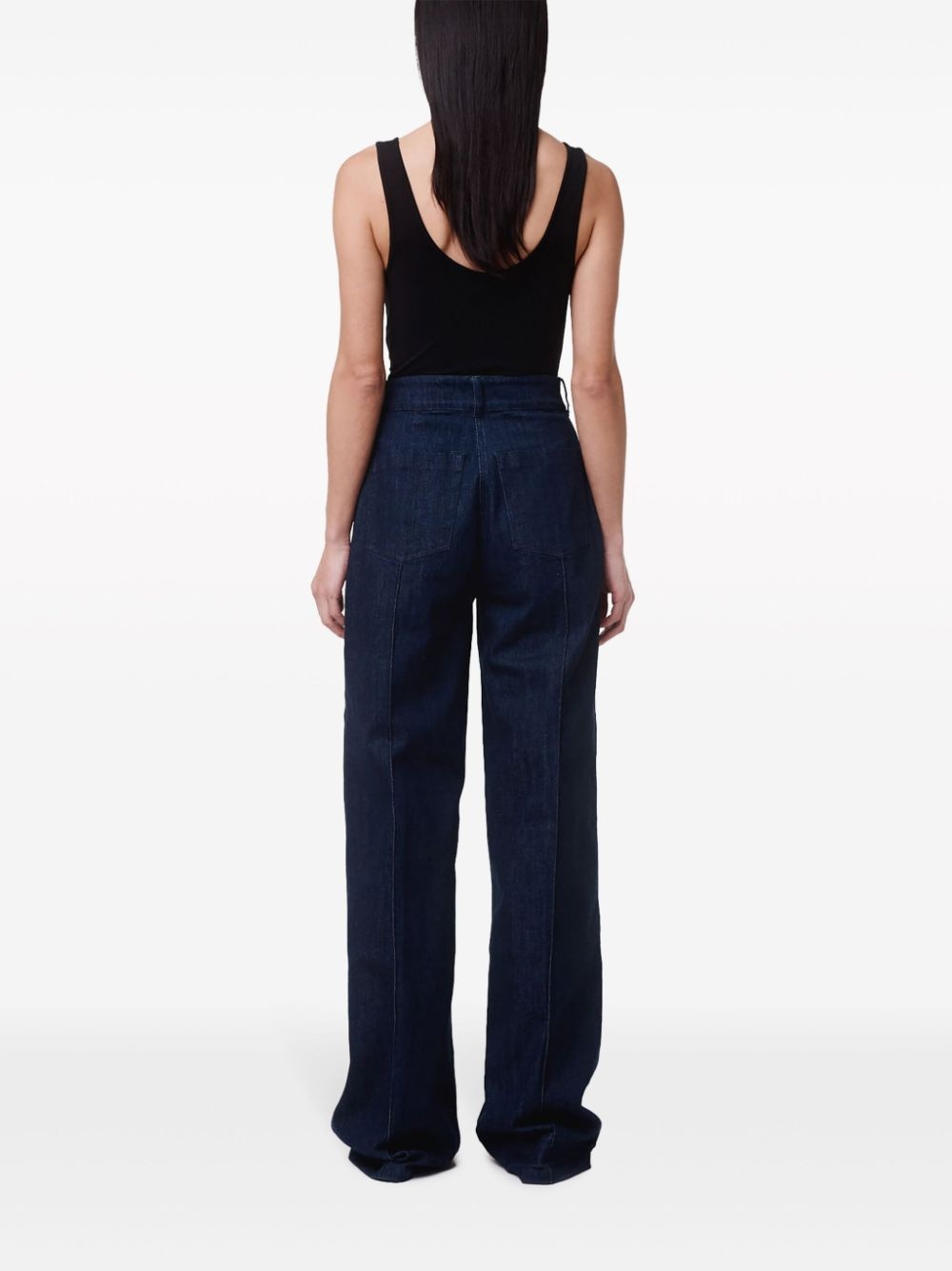 high-rise denim trousers - 4