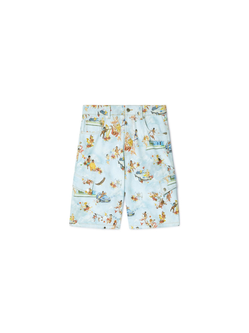 Light Blue/multicolor Fresco Cargo Shorts 1