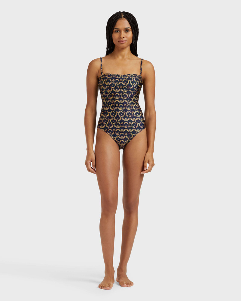 Vilebrequin WOMEN BUSTIER ONE-PIECE SWIMSUIT TURTLES CHAIN outlook