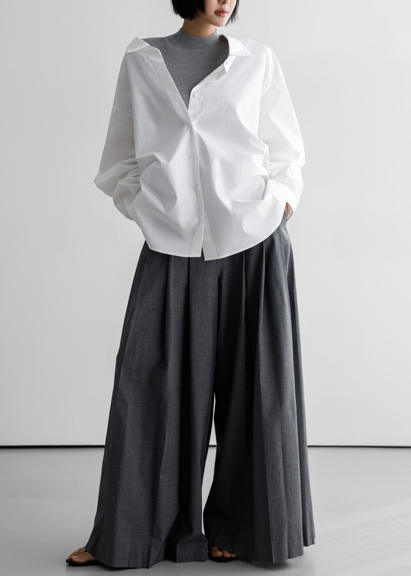 Revel Poplin Oversized Shirt - White 6