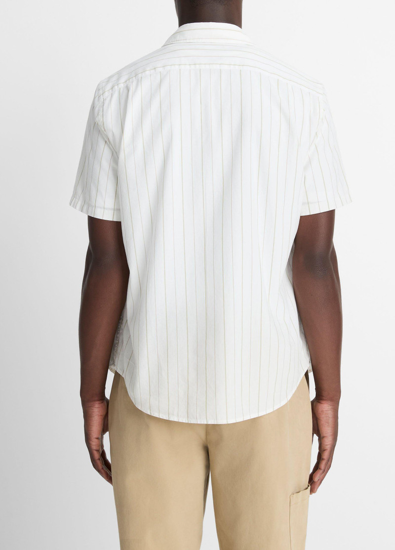 Vince Chatsworth Stripe Cotton Short-Sleeve Button-Front Shirt outlook