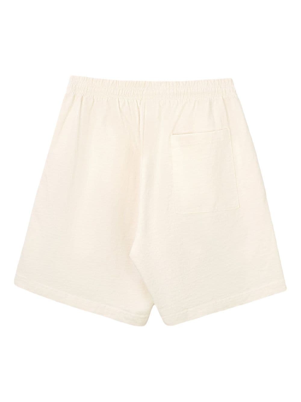 embroidered-logo cotton shorts - 2