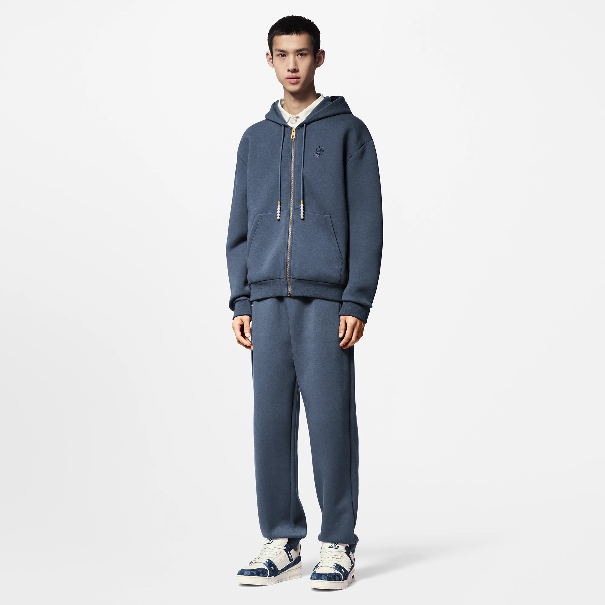 Embroidered Jersey Zip-Through Hoodie - 4