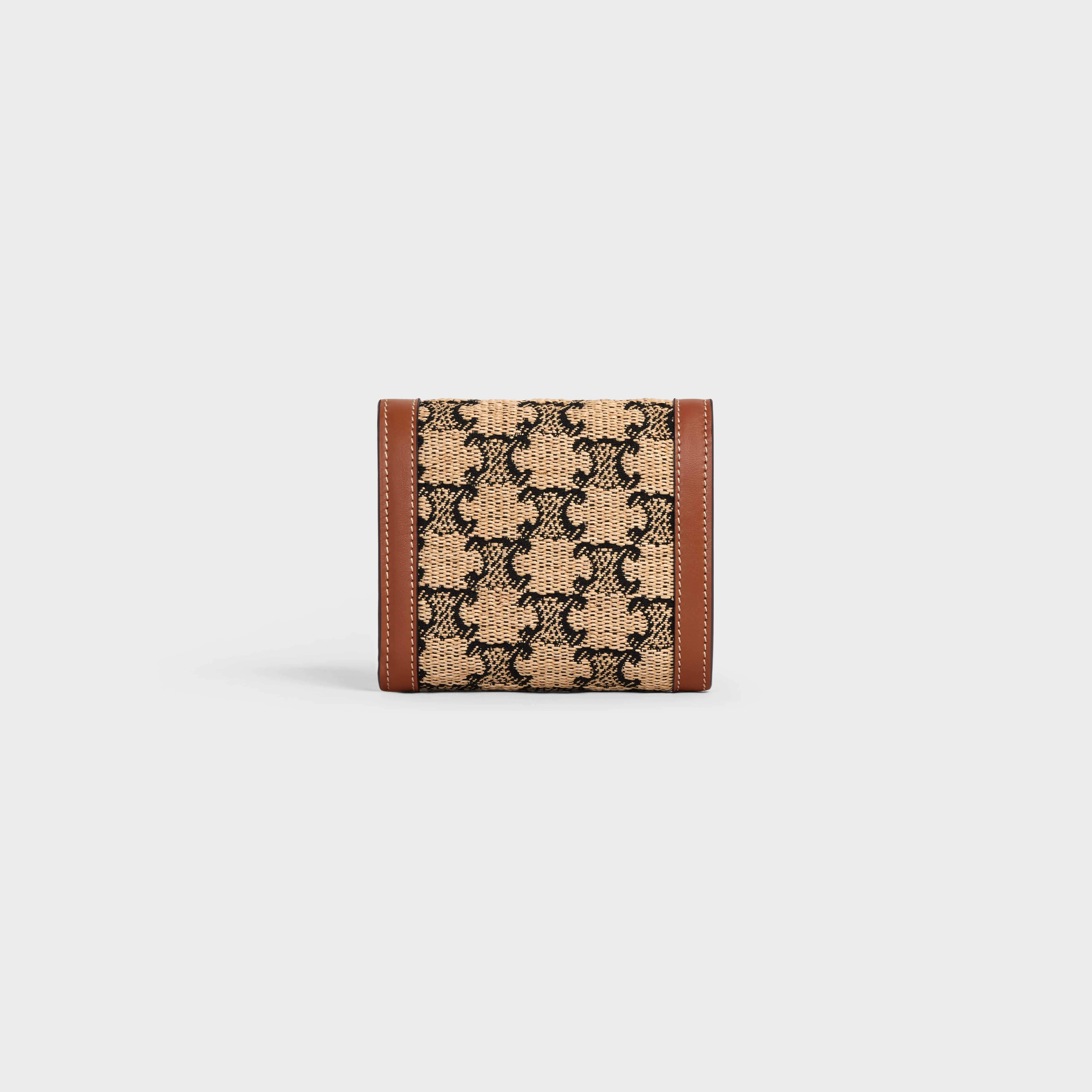 Triomphe Small Flap Wallet in TEXTILE WITH TRIOMPHE AND CALFSKIN - 3