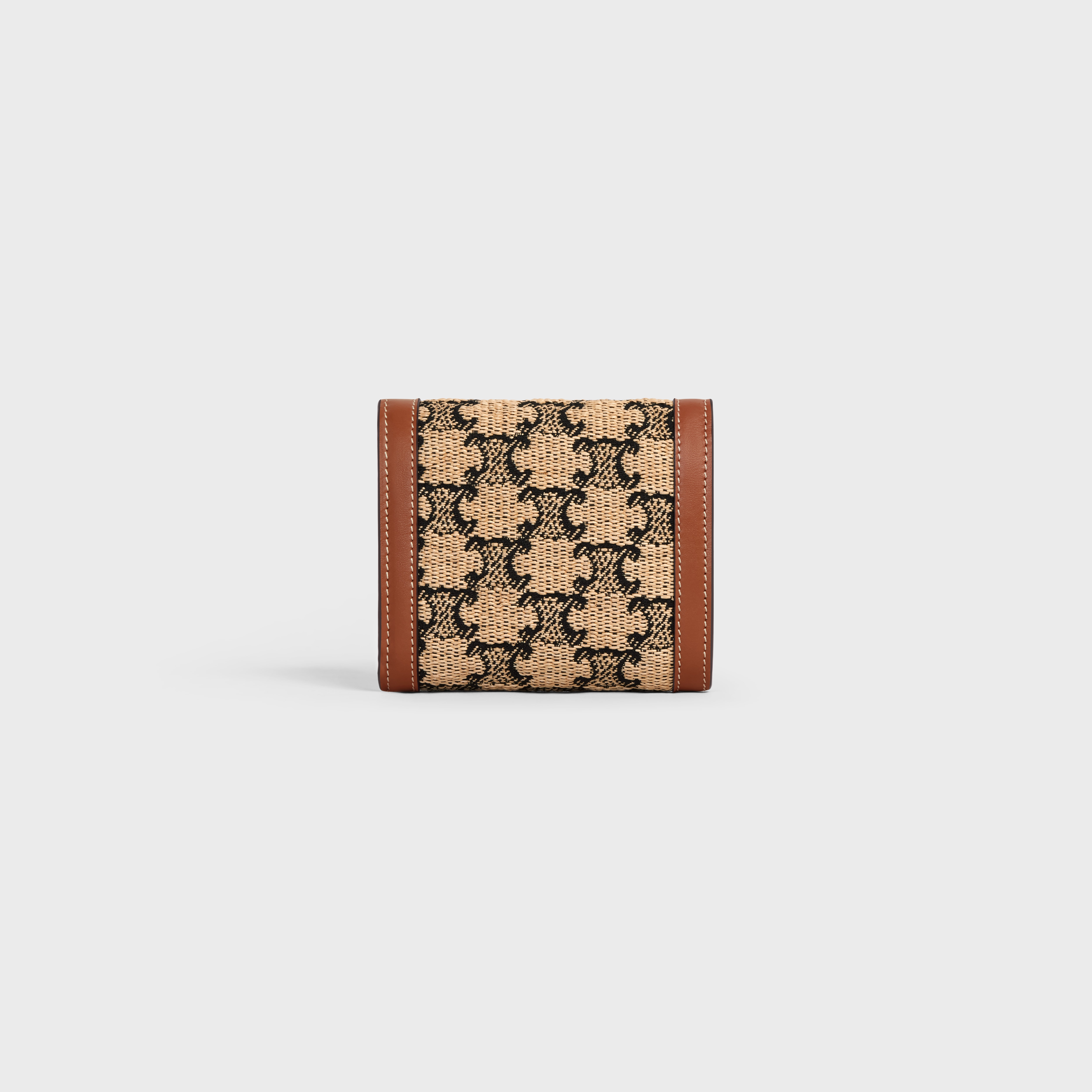 Small Triomphe Wallet in TEXTILE WITH TRIOMPHE AND CALFSKIN - 3