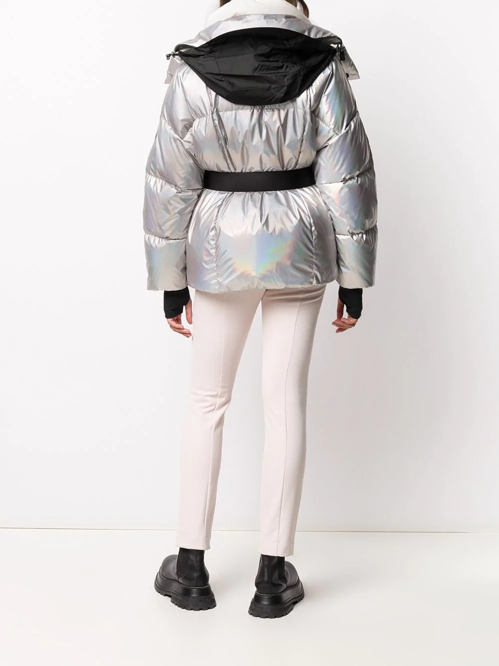 metallic-effect padded jacket - 6