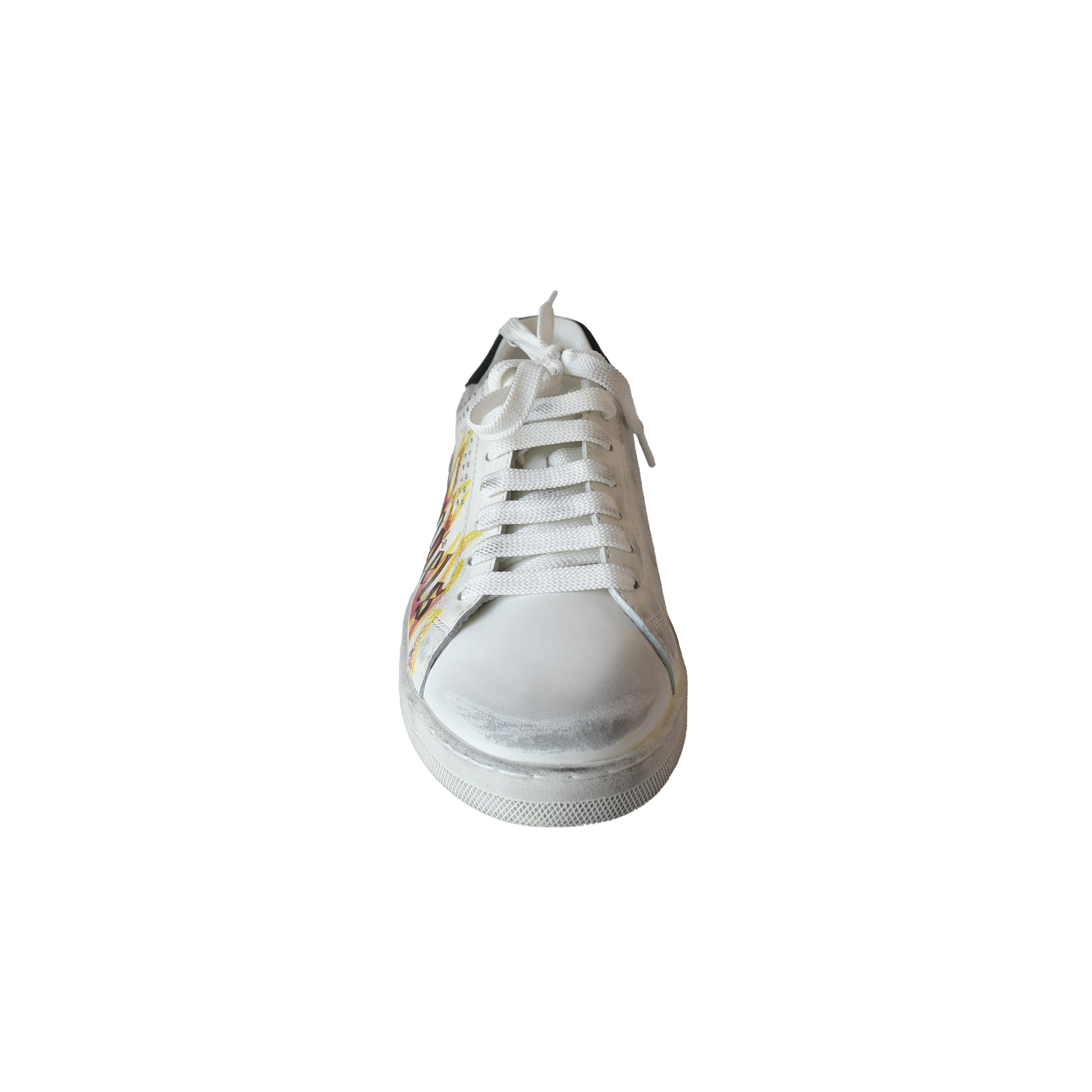 Palm Angels Spray Paint Low-Top Sneakers White - 5