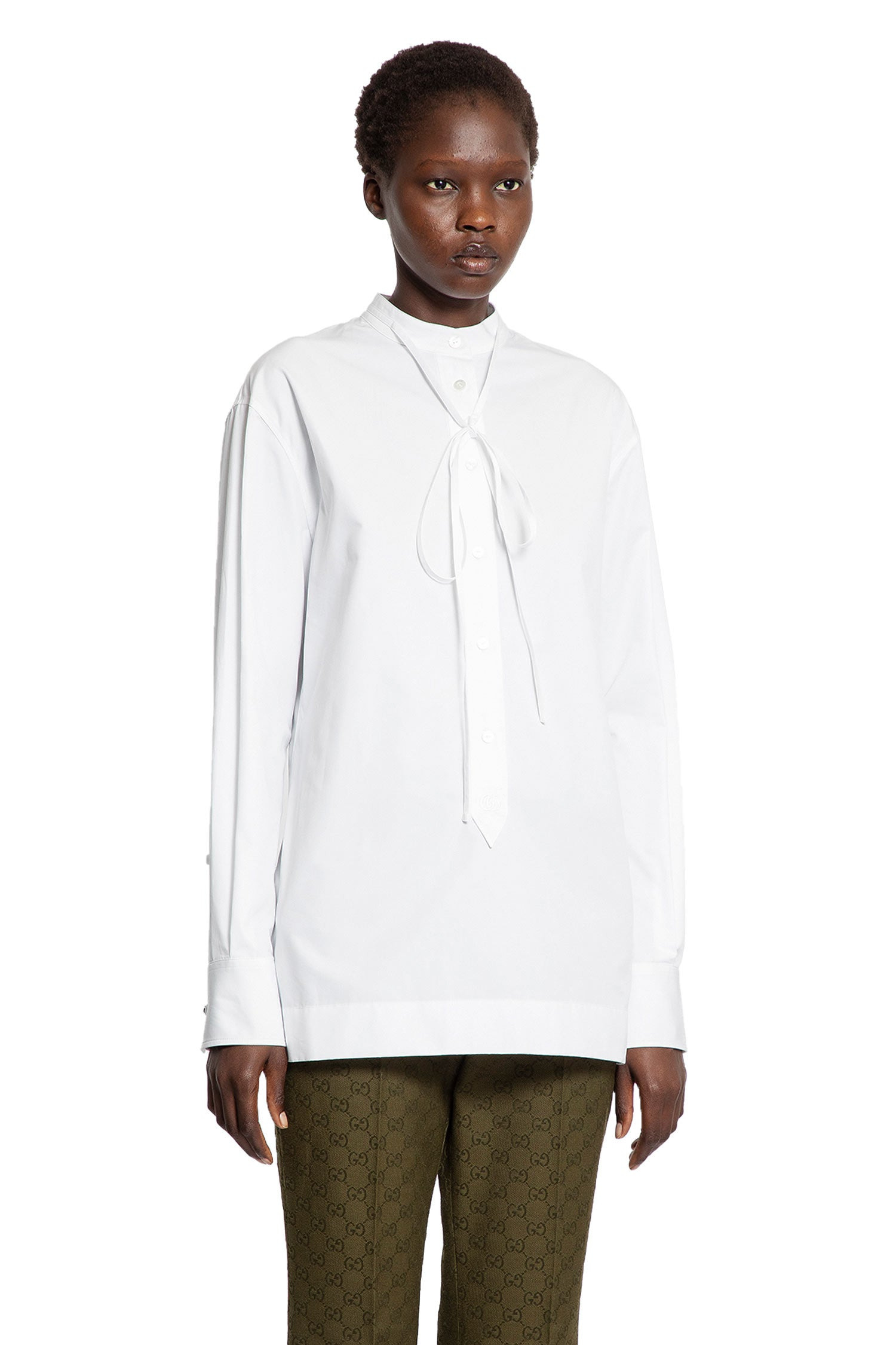 Half-Button-Shirt-In-Heavy-Cotton-Poplin - 2