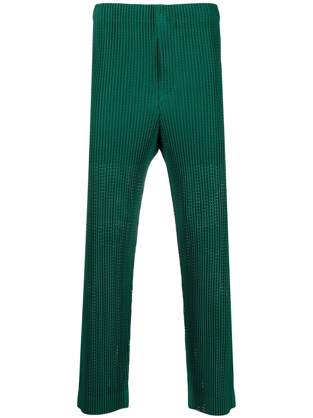 knitted slim-fit trousers - 1