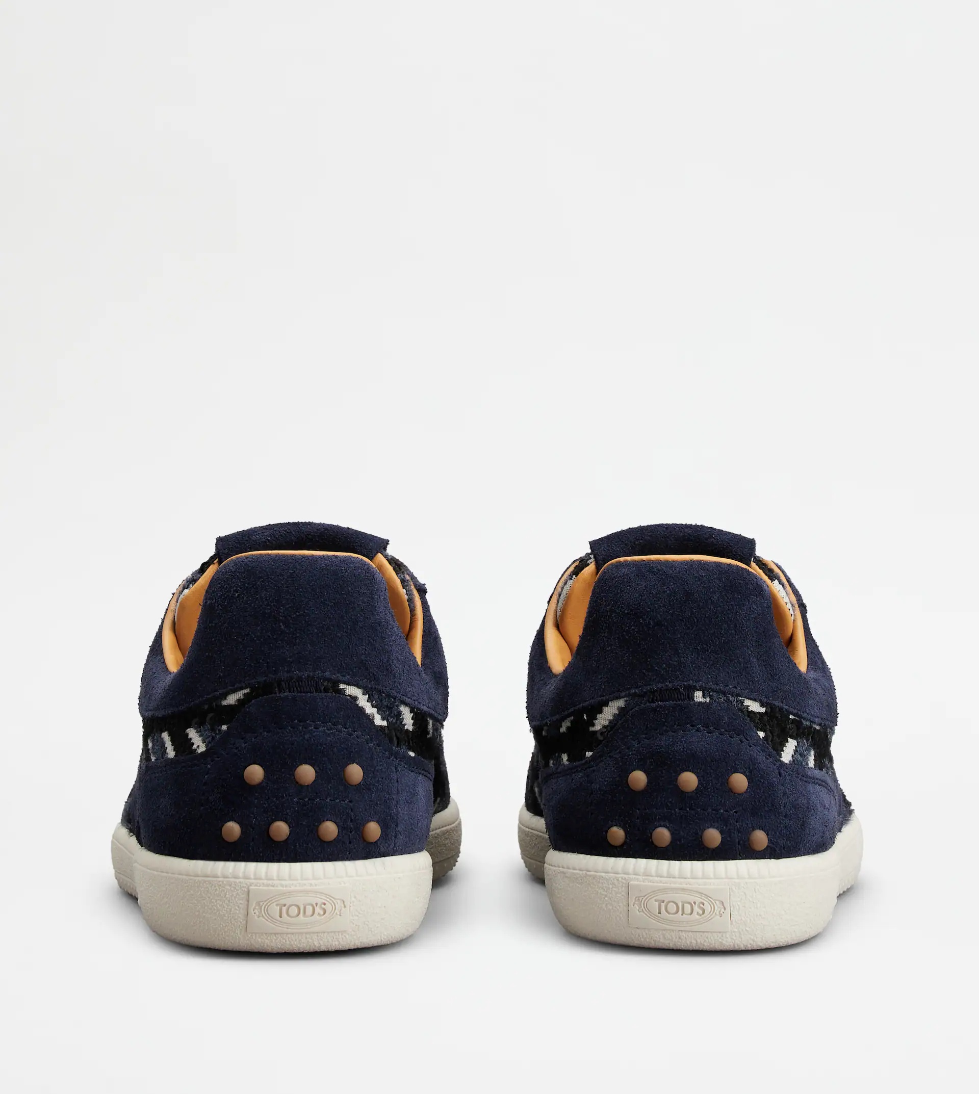 TOD'S TABS SNEAKERS IN SUEDE AND FABRIC - BLUE - 3