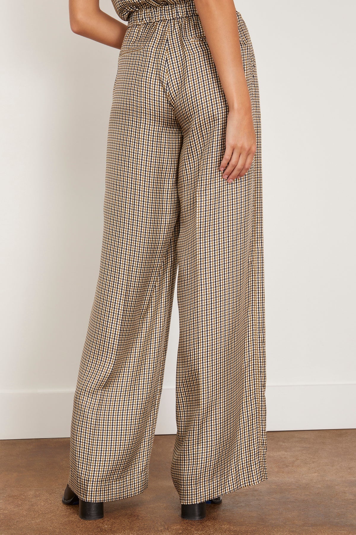 Checked Coolness Pants in Pepita Mix Khaki - 4