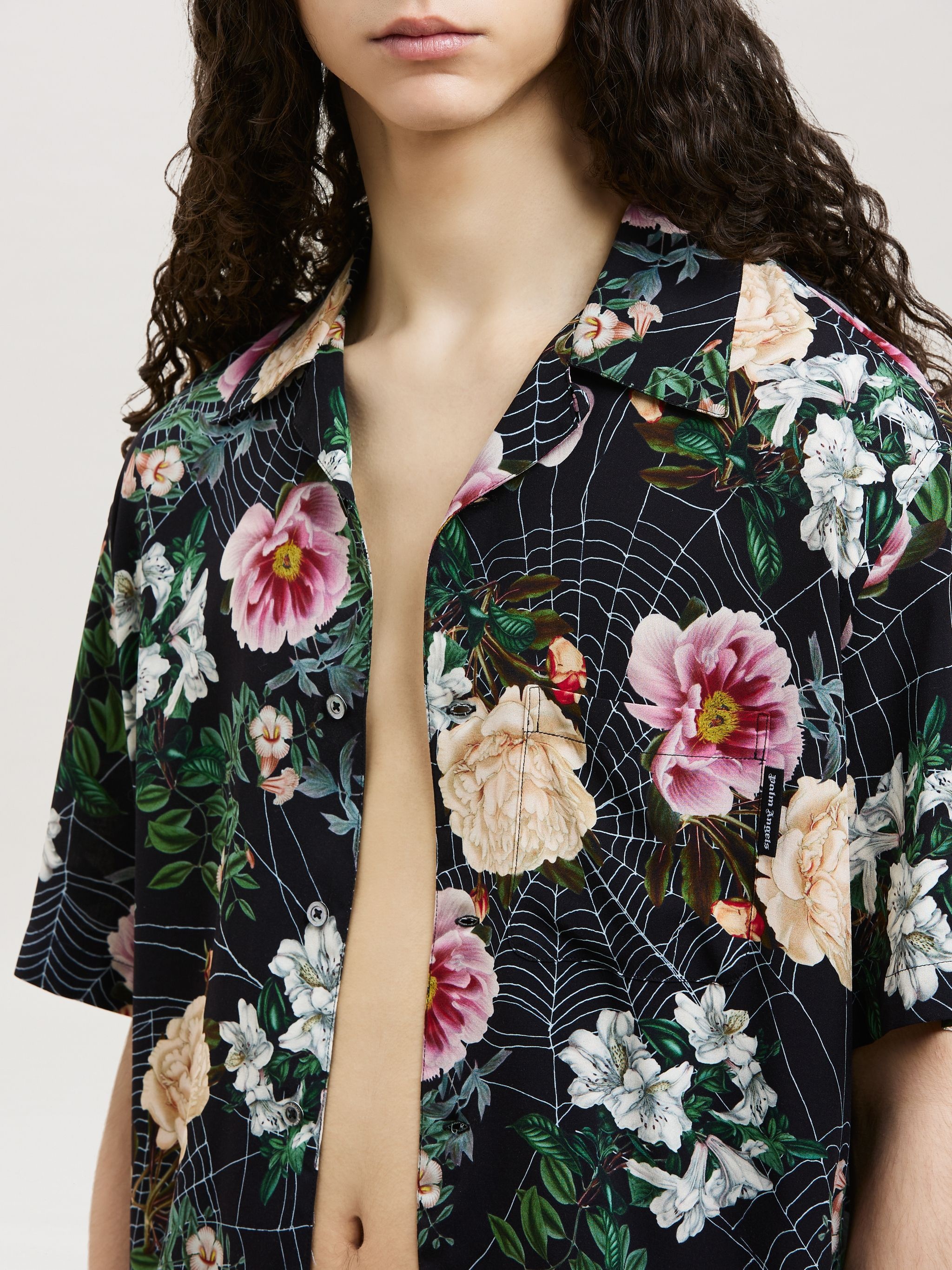 FLOWERS PRINT BOWLING SHIRT - 6