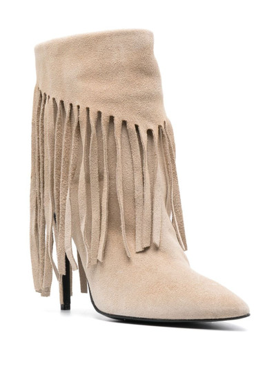 PINKO 120mm fringe-detail ankle boots outlook