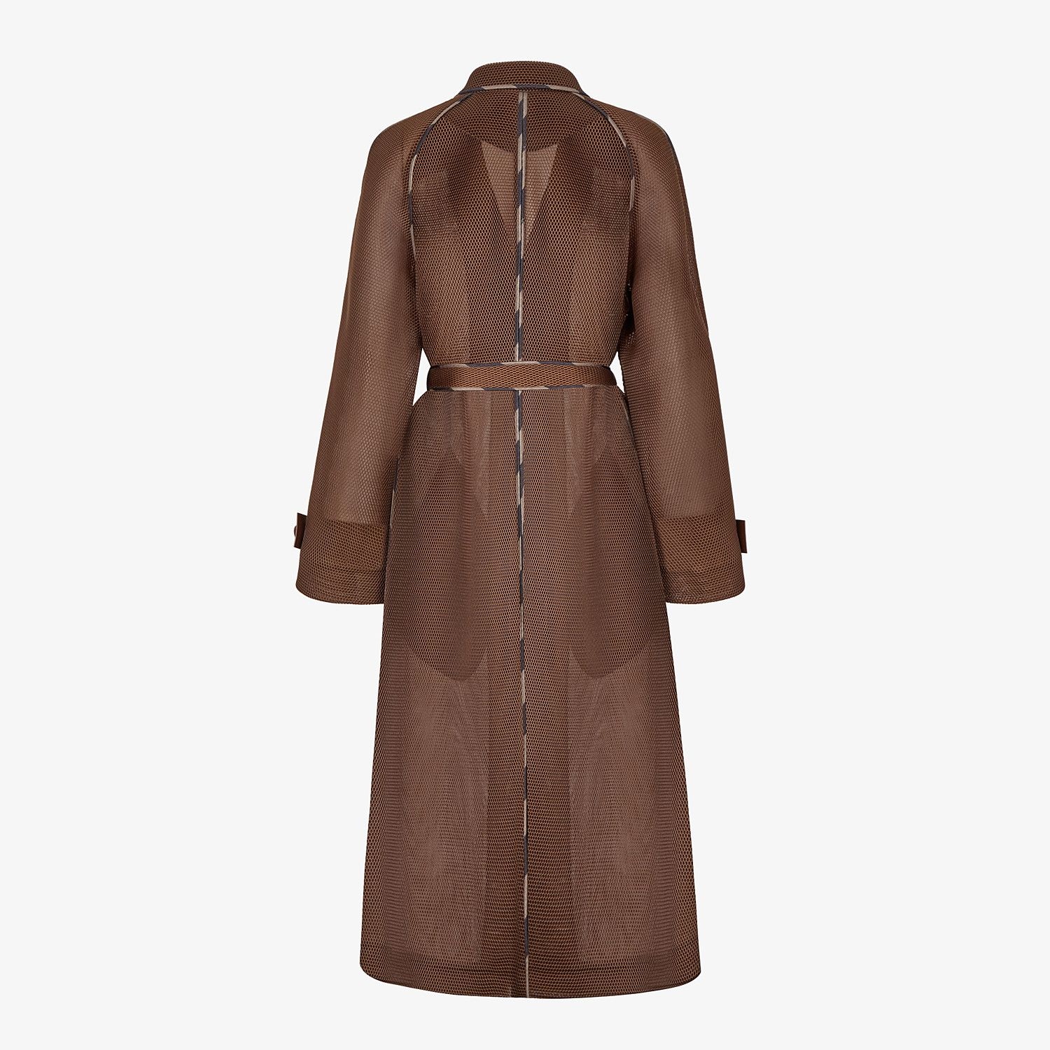 Coat in brown tech mesh - 2