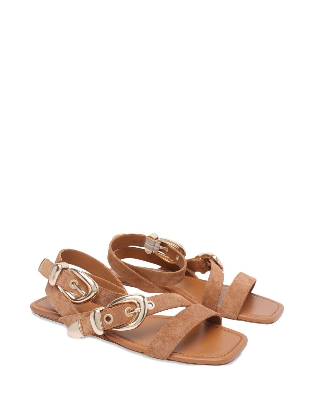 suede flat sandals - 2