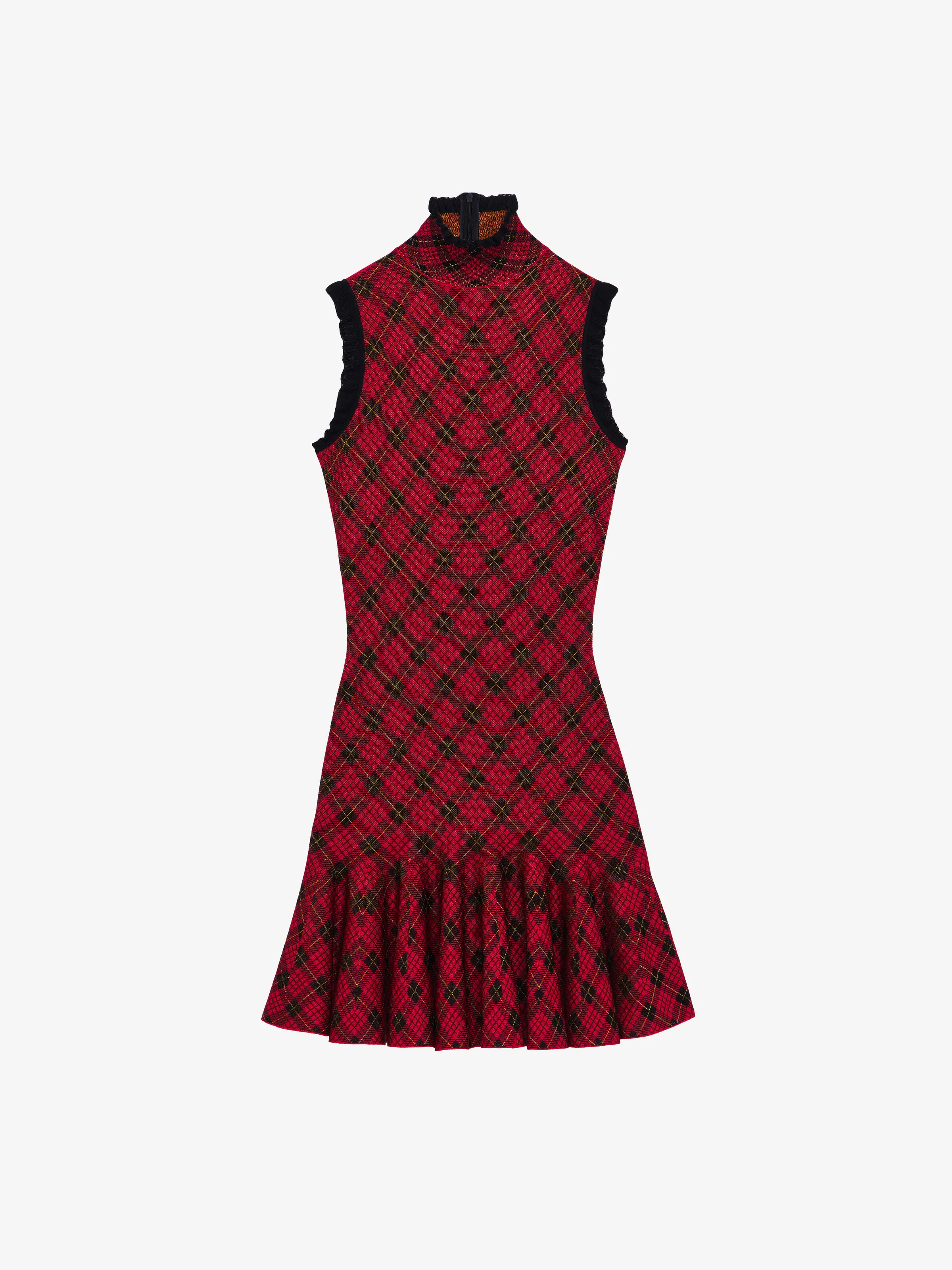 Tartan Jacquard Mini Dress - 1