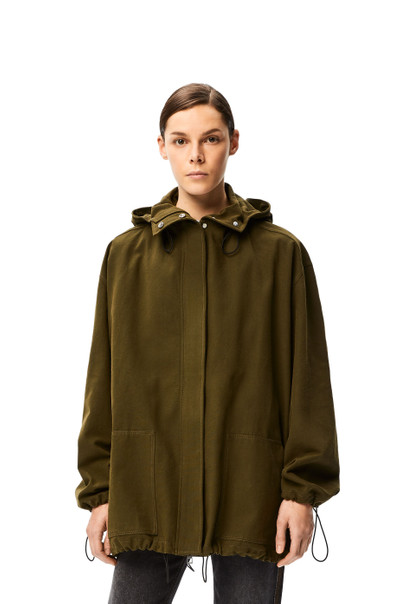 Loewe Hooded short parka in cotton outlook