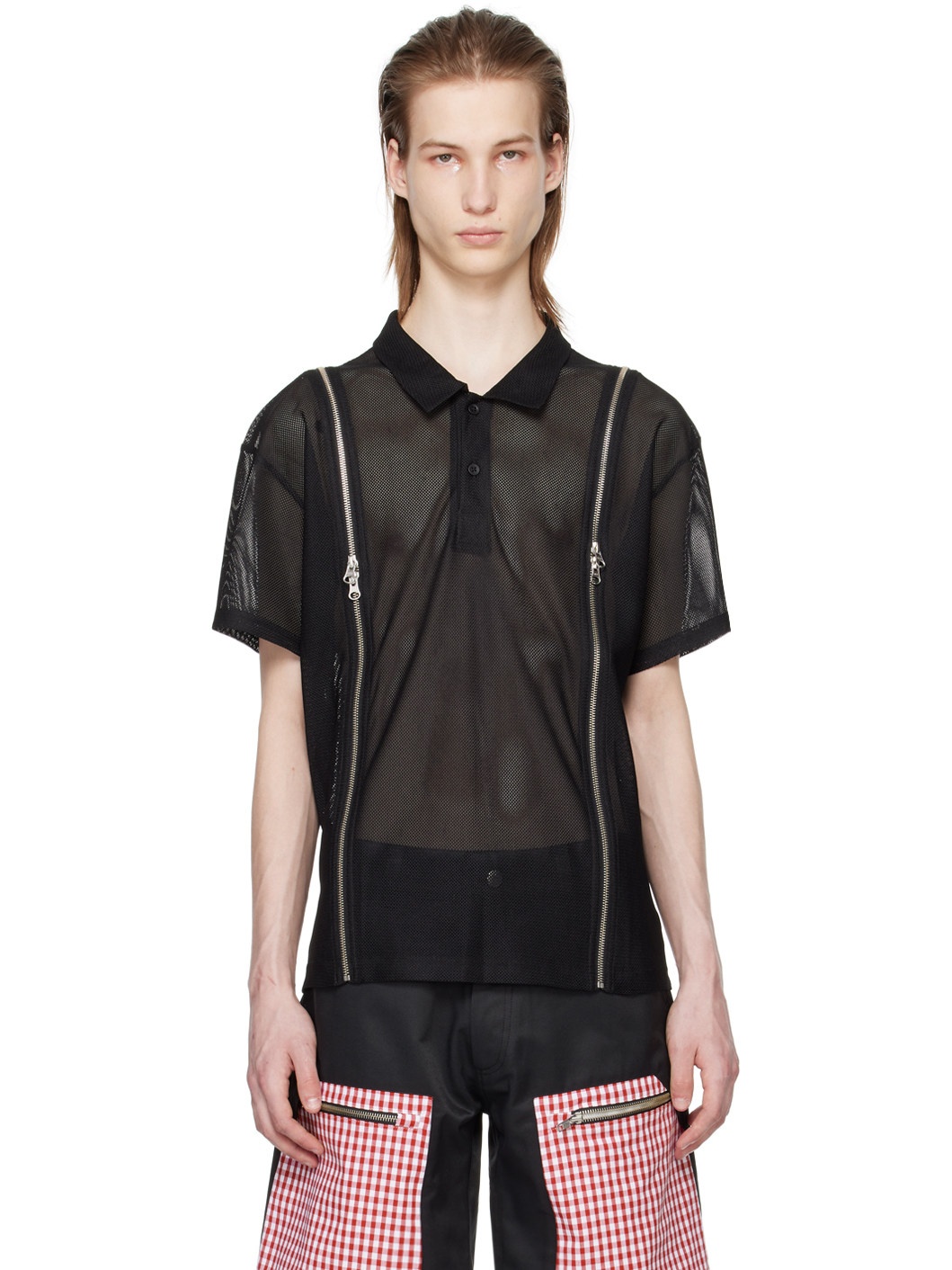 Black Zip Polo - 1