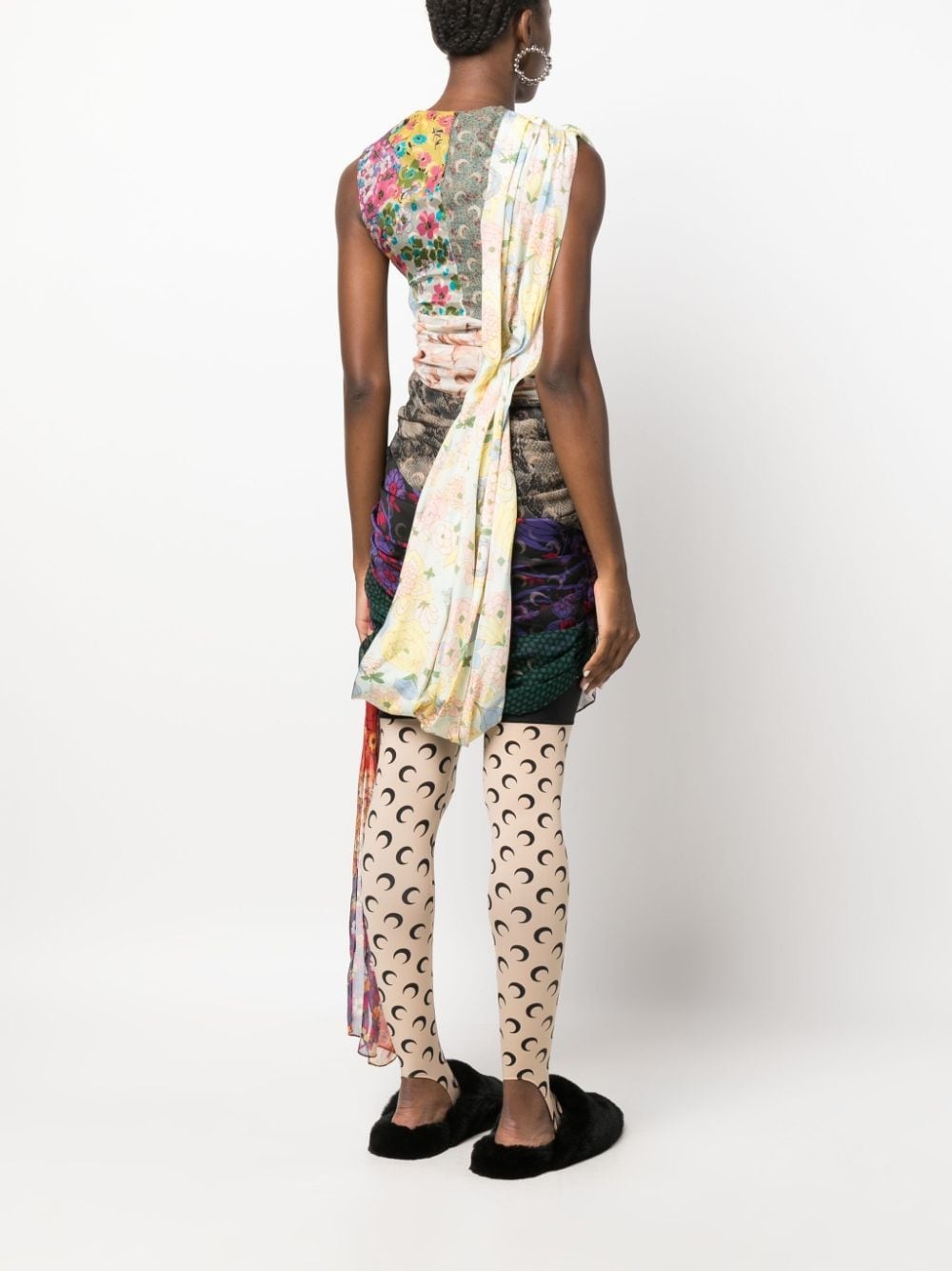 Regenerated Scarves silk minidress - 4