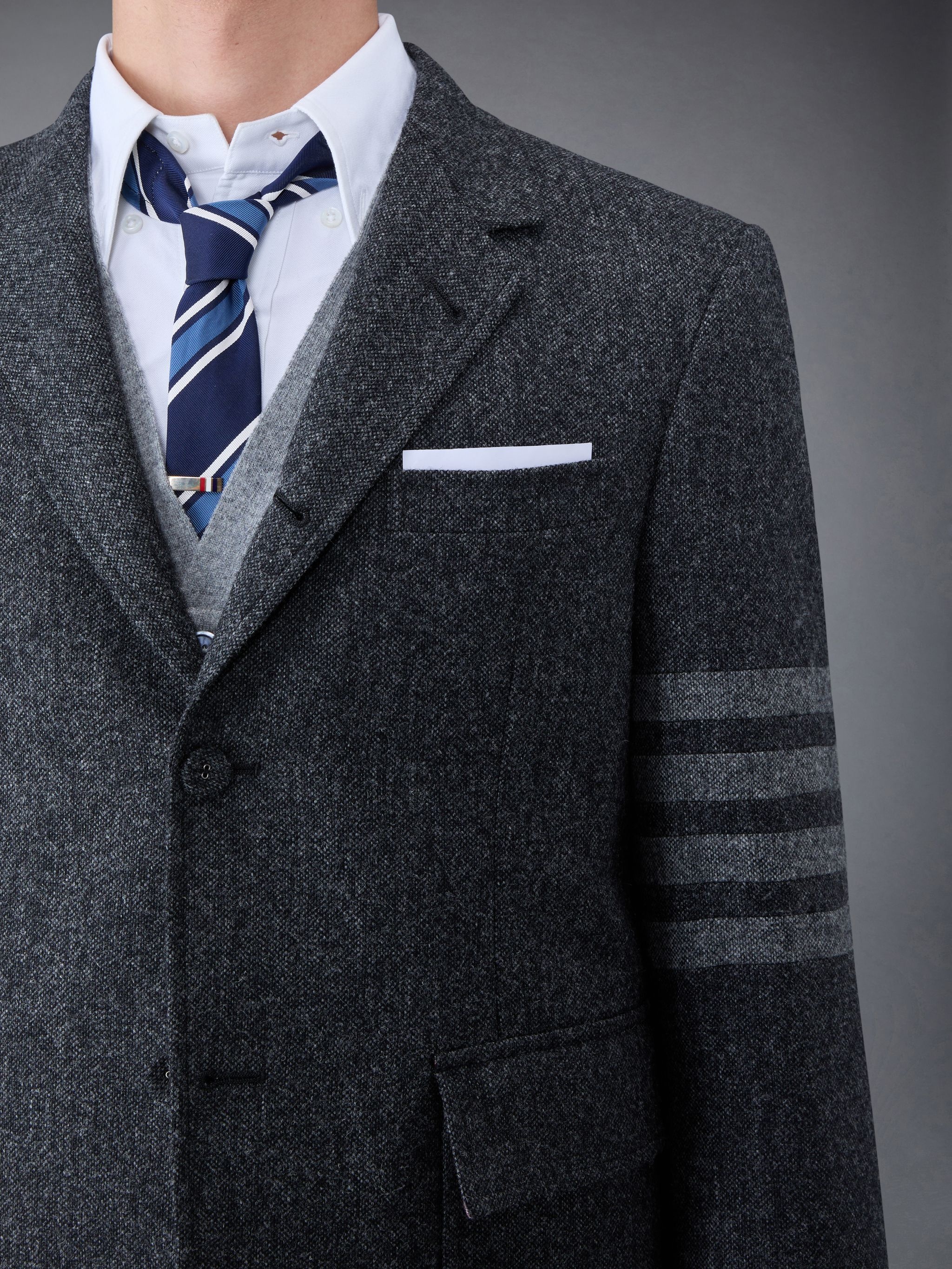 Donegal Tweed 4-Bar Straight Fit Sport Coat - 6