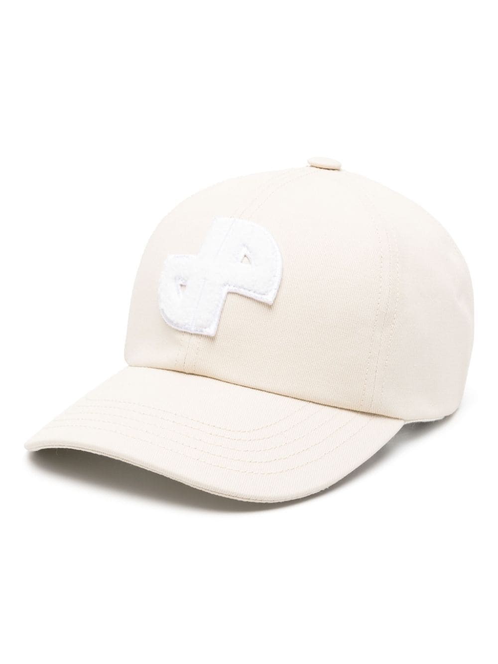 logo-patch cotton hat - 1