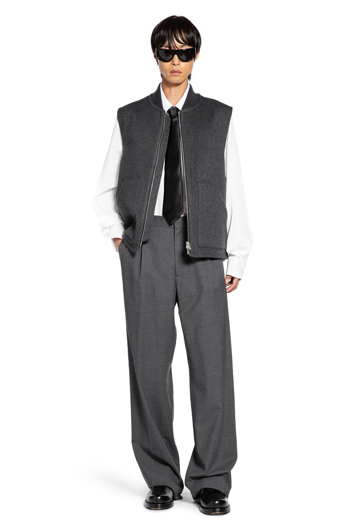 Pleated Wool Trousers - 4