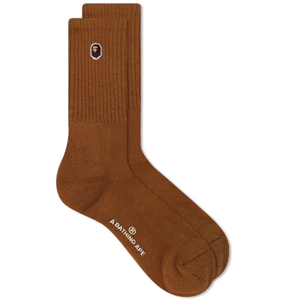 A Bathing Ape Ape Head One Point Sock - 1