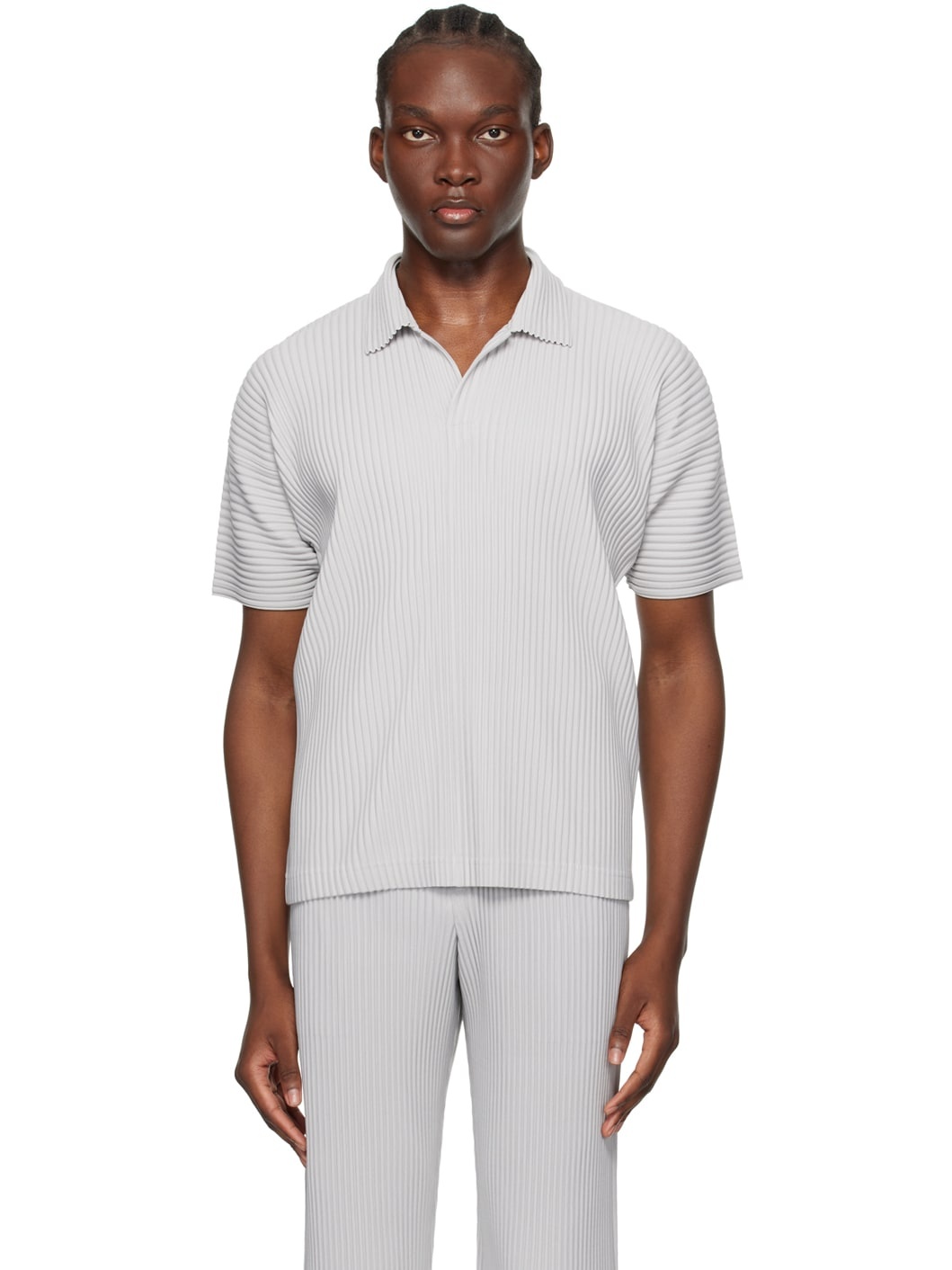 Gray Basics Polo - 1