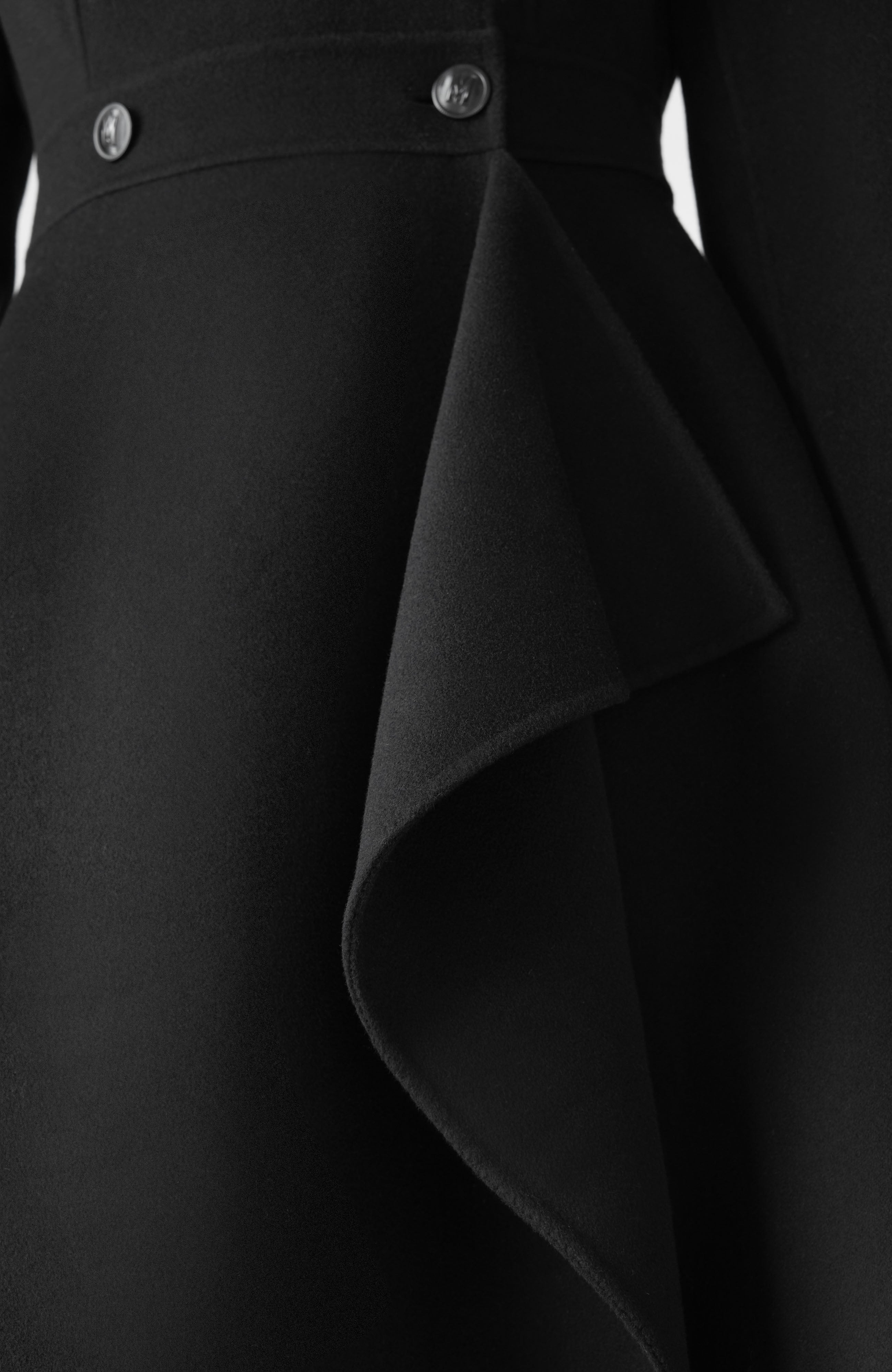 ANNIA Asymmetrical Wool Coat - 8
