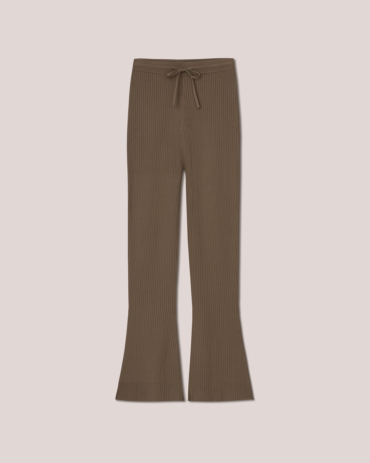 LYKKE - Rib pants - Khaki - 1