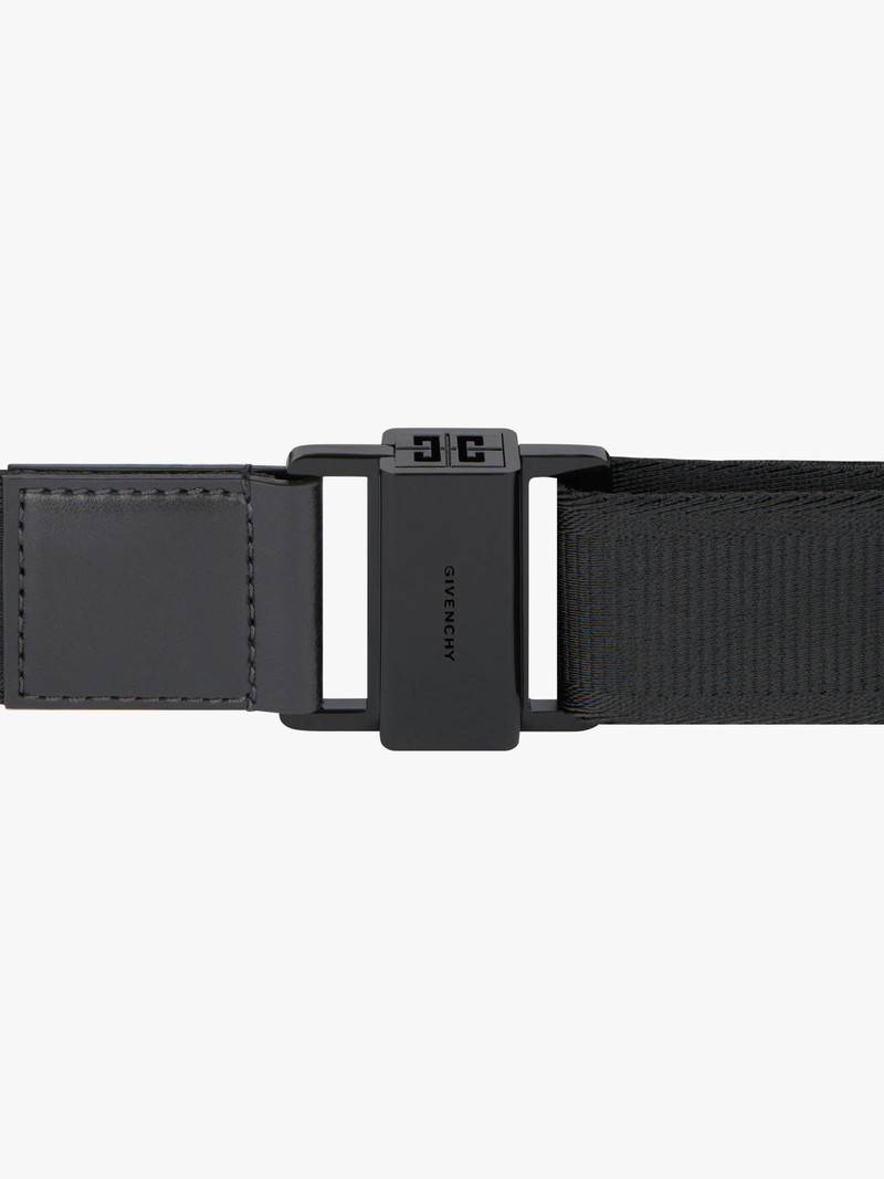 Givenchy BELT IN CANVAS AND LEATHER WITH 4G CLASP outlook