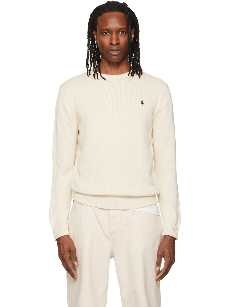 Off-White Cotton Long Sleeve Sweater 1