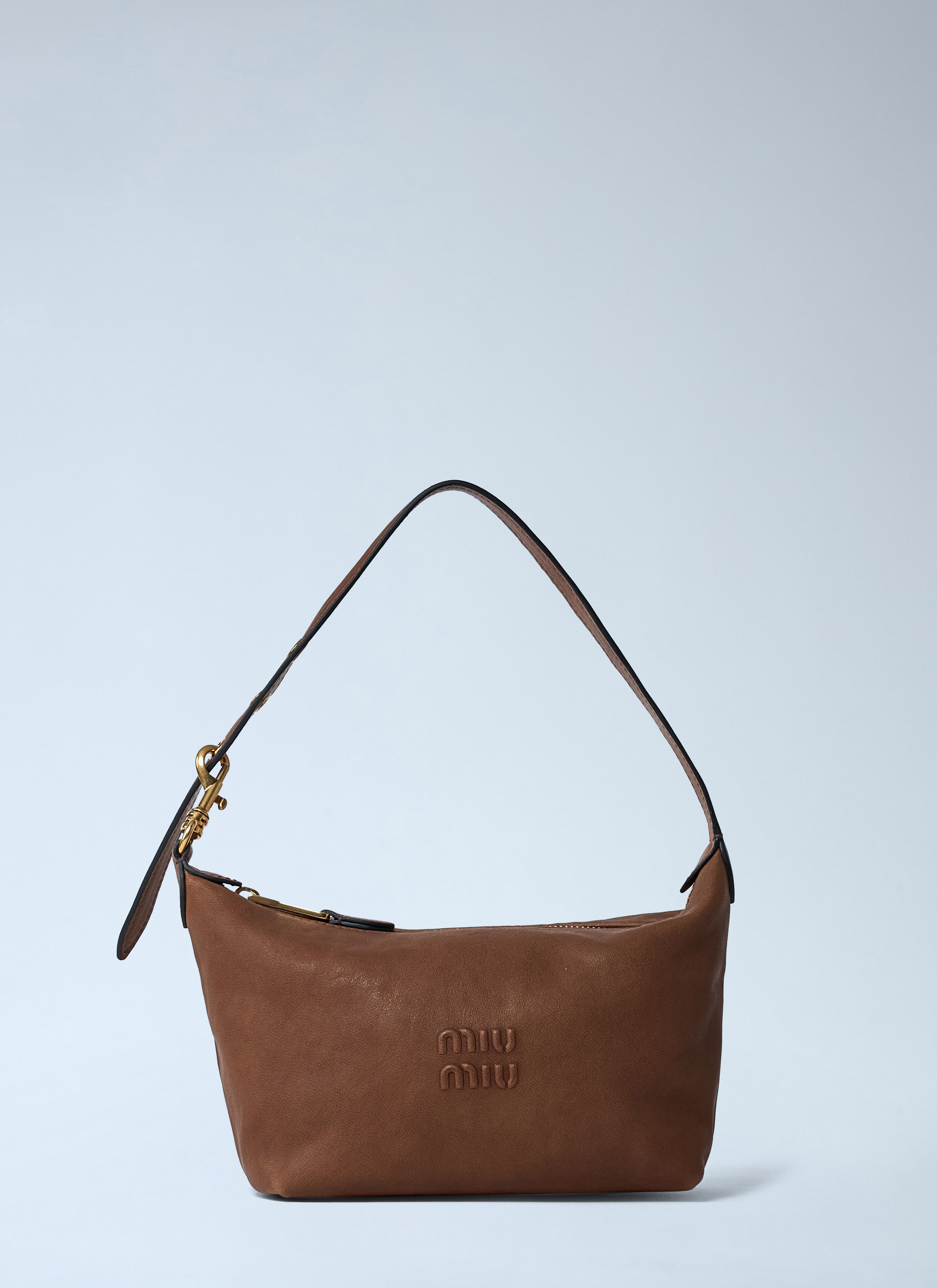 MiF♡ Miu Miu Leather Logo Motif Shoulder Bag | REVERSIBLE