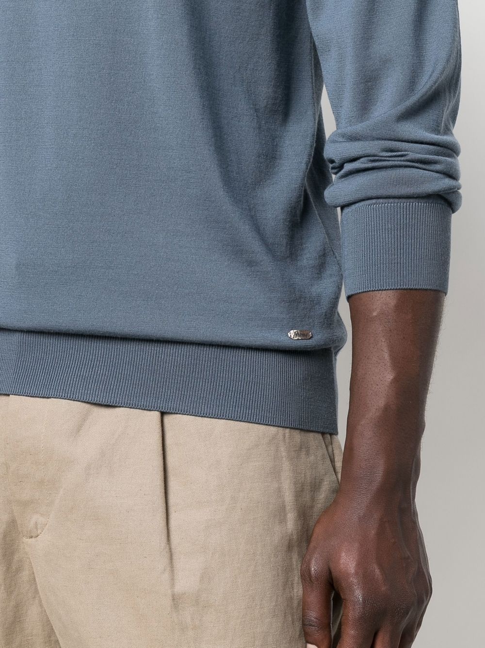 polo-collar wool jumper - 5