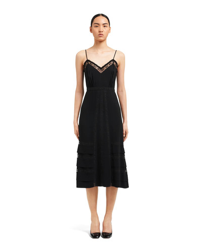 Prada Light sablé  dress with lace outlook