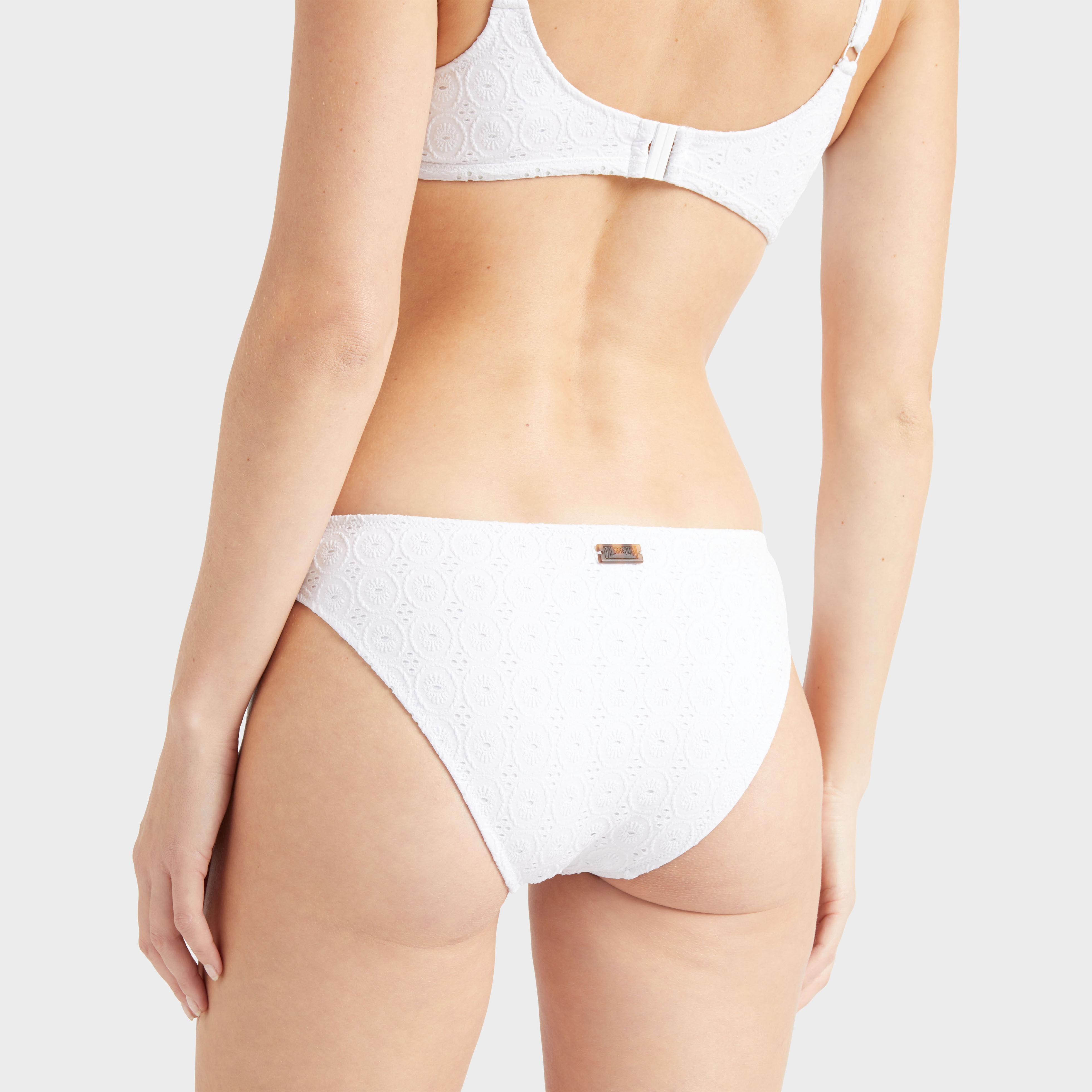 Women Midi Brief Bikini Bottom Broderie Anglaise - 6